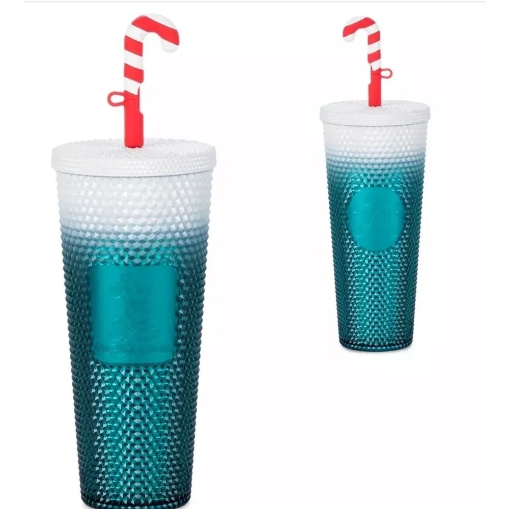 Starbucks Disney Parks Mickey Mouse Holiday Christmas Tumbler Cup With Straw NEW